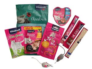 Vitakraft vánoční balíček pro kočkyPoesie,Liquid, Trio mix,grass,Vita Minerals,hračka