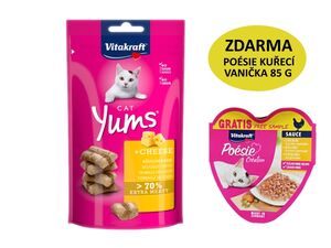 Vitakraft Cat Yums sýr 40 g + dárek Vitakraft cat drink taurine+Flavour 