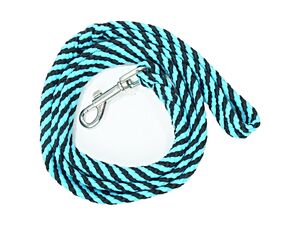 Vodítko pletené 1,8 cm/150 cm, střední plemeno, černo-tyrkysové