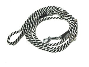 Provazové přepínací vodítko spirála průměr 10mm/260 cm černo-bílé