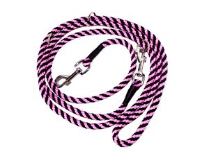 Provazové přepínací vodítko spirála průměr 12mm/260 cm černo-růžové
