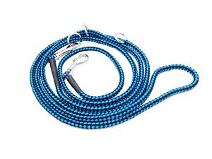 Provazové přepínací vodítko šachovnice průměr 8mm/260 cm černo-modrá