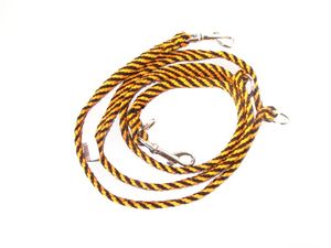 Vodítko pletené přepínací, průměr 12mm/220cm ,střední plemeno černo-žluté