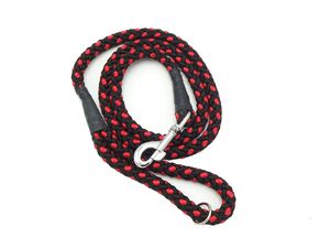 Provazové vodítko tečka průměr 14mm/ 140 cm černo-červené