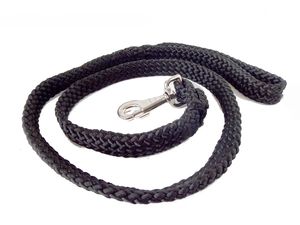 Vodítko pletené rovné, průměr 18mm/150cm,velké plemeno černé