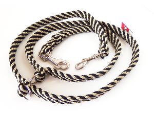 Vodítko pletené přepínací, průměr 18mm/220cm, velké plemeno černo-platinové