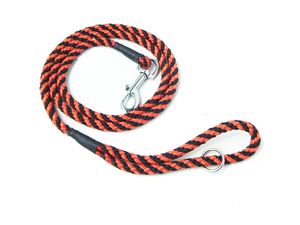 Provazové vodítko průměr 10mm/ 140 cm černo-oranžové