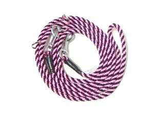 Provazové přepínací vodítko spirála průměr 10mm/260 cm černo-růžové