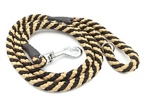 Provazové vodítko spirála průměr 12mm/ 140 cm černo-béžová