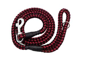 Provazové vodítko šachovnice průměr 14mm/ 140 cm černo-vínové