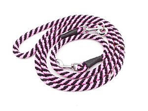 Provazové přepínací vodítko spirála průměr 14mm/260 cm černo-růžové