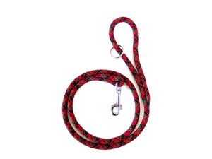 Vodítko lano průměr 12mm/150cm červeno černo khaki doprodej