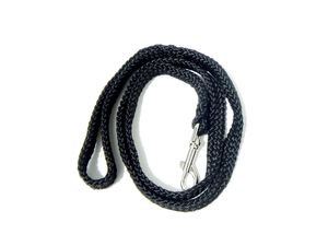 Vodítko pletené rovné, průměr 12mm/150cm,střední plemeno, černé