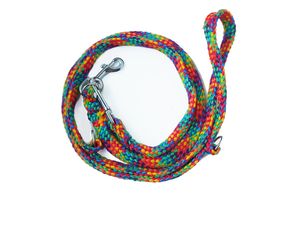 Vodítko pletené přepínací, průměr 12mm/220cm ,střední plemeno vícebarevné