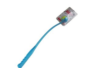 Flamingo hračka pro psa vrhač míčků 65 cm modrá