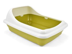 Nayeco WC pro kočky Grande 46 x 35 x 20 cm s vyvýšeným rámečkem zelené