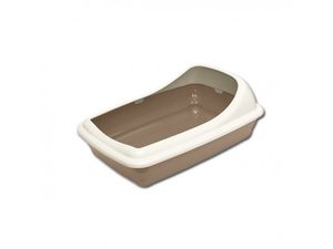 Nayeco WC pro kočky Grande 56 x 39 x 21 cm s vyvýšeným rámečkem hnědý