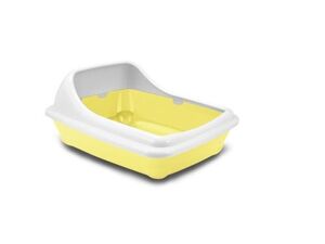 Nayeco WC pro kočky Grande 56 x 39 x 21 cm s vyvýšeným rámečkem žlutá