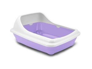 Nayeco WC pro kočky Grande 56 x 39 x 21 cm s vyvýšeným rámečkem fialová