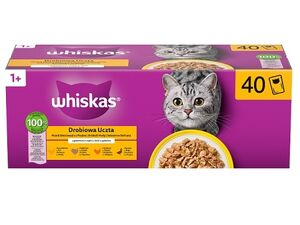 Whiskas  Drůbeží hody v želé 40 x 85 g kapsa  kuře, krůta, drůbeží, kachna
