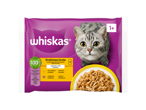 Whiskas Drůbeží hody v želé 4 x 85 g kapsa kuře a krůta