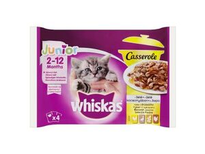 Whiskas Casserole Junior drůbeží výběr v želé 4 x 85 g kapsa