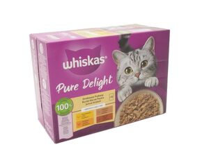 Whiskas Pure Delight jemné drůbeží v želé 12 x 85 g kapsa, kuře, krůta, drůbeží, kachna