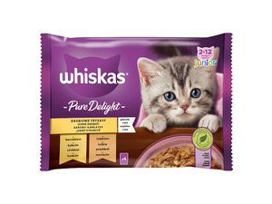 Whiskas Pure Delight Junior drůbeží v želé 4 x 85 g kuře a krůta