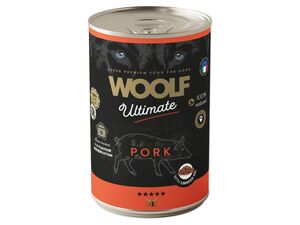 WOOLF ULTIMATE CANNED DOGFOOD - Pork with Linseed Oil 400 g vepřové s lněným olejem