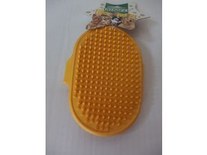 Tatrapet kartáč gumový ovál na ruku 6 x 13 cm žlutý