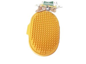 Tatrapet kartáč gumový ovál na ruku 6 x 13 cm žlutý