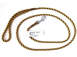 Provazové vodítko spirála průměr 6mm/ 140 cm černo-žluté