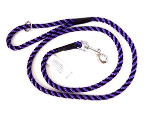 Provazové vodítko průměr 10mm/ 140 cm černo-fialové