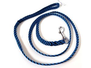 Vodítko pletené přepínací, průměr 9mm/220cm malé plemeno, černo-modré