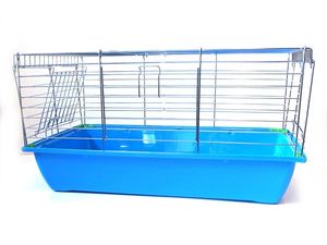 Inter zoo králík 70 cm x 40 x 35 cm chrom modrá klec 6343