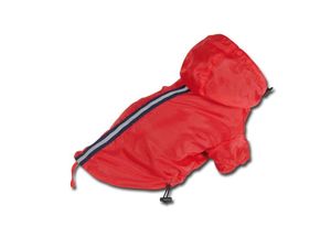 Nayeco pláštěnka pro psa s kapucí červená s reflex proužkem 20 cm obvod 38 cm