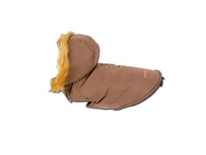 Nayeco bunda pro psa Fashion zateplená s kapucí hnědá 35 cm délka 35 obvod 50 cm doprodej