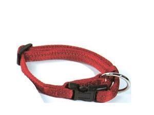 Nayeco obojek Basic Rojo nylon reflexní červený 20 mm x 35 - 50 cm