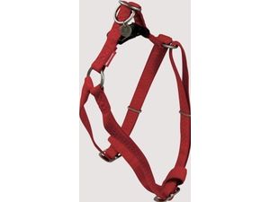 Nayeco postroj Arnes MacLeather koženkový červený 25 mm x 60 - 100 cm