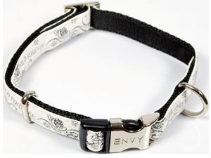 Nayeco obojek Envy wild koženkový bílý 10 mm x 20 - 30 cm