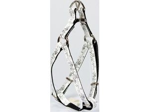 Nayeco postroj Envy wild koženkový bílý 20 mm x 46 - 75 cm