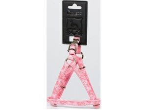 Nayeco postroj Envy flora koženkový růžový 15 mmx 35 - 60 cm