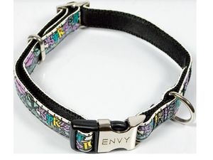 Nayeco obojek Envy Street dog koženkový fialový 10 mm x 20 - 30 cm