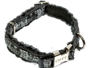 Nayeco obojek Envy Denim látka černý 10 mm 20 - 30 cm