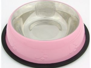 Miska nerez. puppy 0.16l růžová