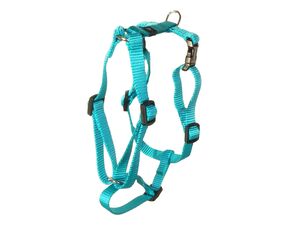 Flamingo postroj pro psa Ziggi clasic H 10 mm /25-40cm/ 30-45 cm nylon tyrkysový